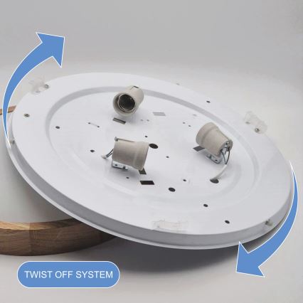 Brilagi - LED RGBW dæmpbar loftlampe CARVALHO SLIM 3xE27/15W/230V 2700-6500K Wi-Fi eg Ø 47 cm