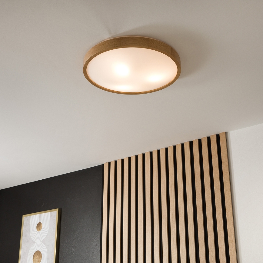 Brilagi - LED RGBW dæmpbar loftlampe CARVALHO SLIM 3xE27/9W/230V 2700-6500K Wi-Fi eg Ø 47 cm