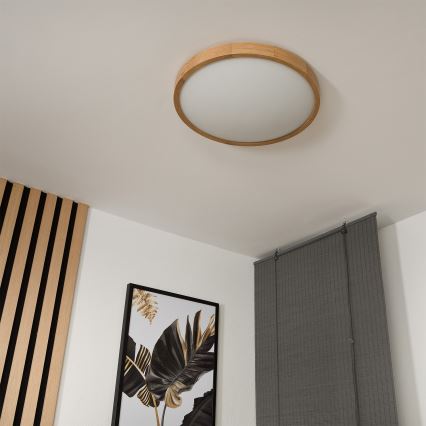 Brilagi - LED RGBW dæmpbar loftlampe CARVALHO SLIM 3xE27/9W/230V 2700-6500K Wi-Fi eg Ø 47 cm