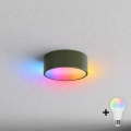 BRILAGI - LED RGBW Dæmpbar loftlampe CLARE 1xE27/12W/230V Ø 20 cm khaki