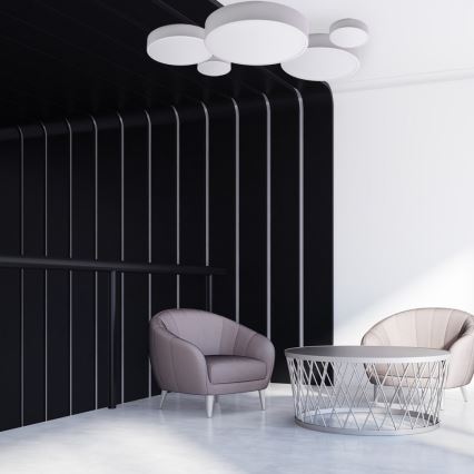 Brilagi - LED RGBW dæmpbar loftlampe CLARE 1xE27/9W/230V 2700-6500K Ø 20 cm Wi-Fi hvid