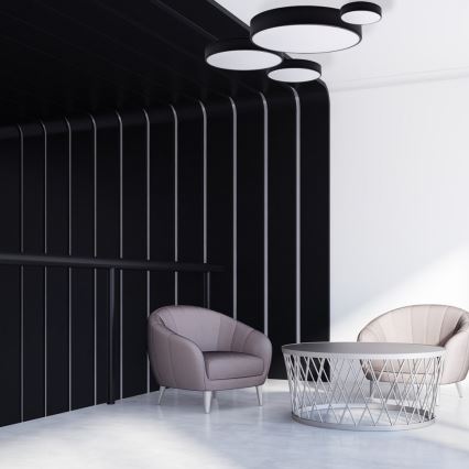 Brilagi - LED RGBW dæmpbar loftlampe CLARE 1xE27/9W/230V 2700-6500K Ø 20 cm Wi-Fi sort