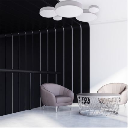 Brilagi - LED RGBW Dæmpbar loftlampe CLARE 2xE27/9W/230V 2700-6500K pr. 30 cm Wi-Fi hvid