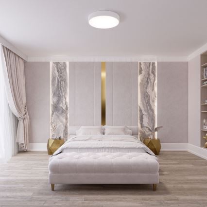 Brilagi - LED RGBW Dæmpbar loftlampe CLARE 2xE27/9W/230V 2700-6500K pr. 30 cm Wi-Fi hvid