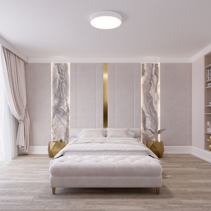 Brilagi - LED RGBW Dæmpbar loftlampe CLARE 2xE27/9W/230V 2700-6500K pr. 30 cm Wi-Fi hvid