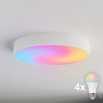 BRILAGI - LED RGBW dæmpbar loftlampe CLARE 4xE27/12W/230V 2700-6500K Ø 50 cm hvid