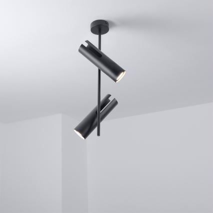 BRILAGI - LED RGBW dæmpbar pendel på stang BRANCH 2xGU10/6,5W/230V 2700-6500K sort
