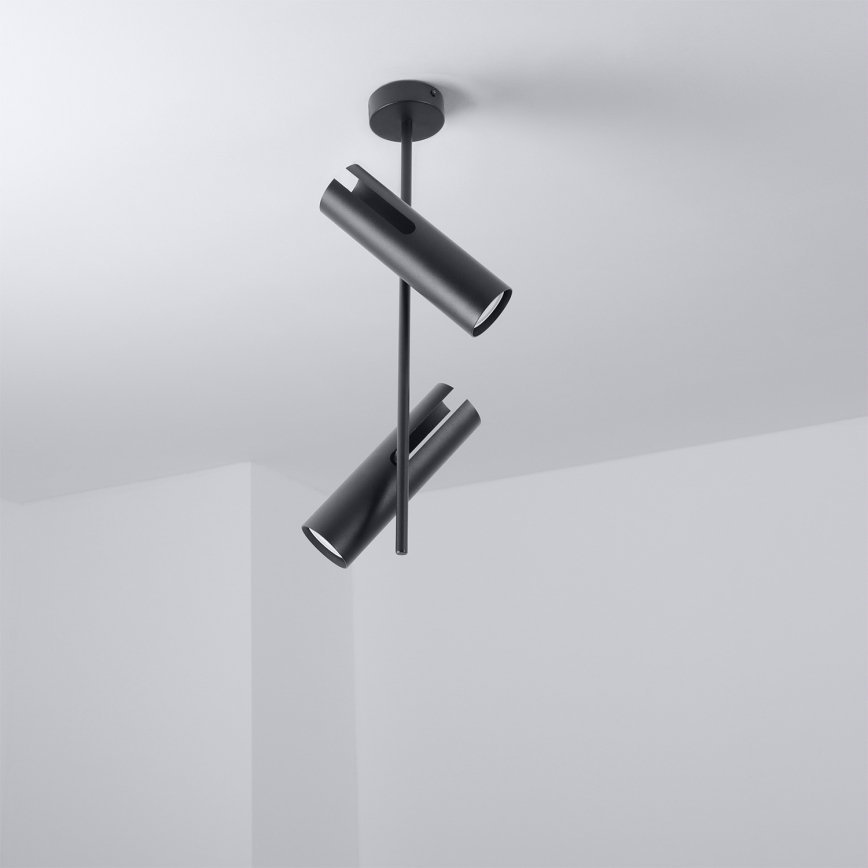 BRILAGI - LED RGBW dæmpbar pendel på stang BRANCH 2xGU10/6,5W/230V 2700-6500K sort