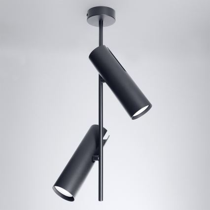 BRILAGI - LED RGBW dæmpbar pendel på stang BRANCH 2xGU10/6,5W/230V 2700-6500K sort