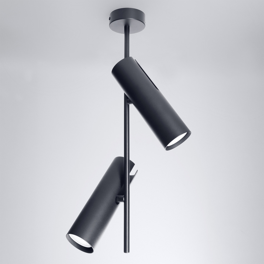 BRILAGI - LED RGBW dæmpbar pendel på stang BRANCH 2xGU10/6,5W/230V 2700-6500K sort