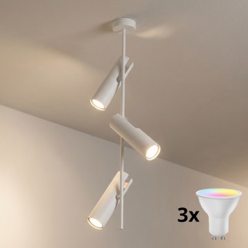 Brilagi - LED RGBW dæmpbar loftlampe på stang BRANCH 3xGU10/6,5W/230V 2700-6500K hvid