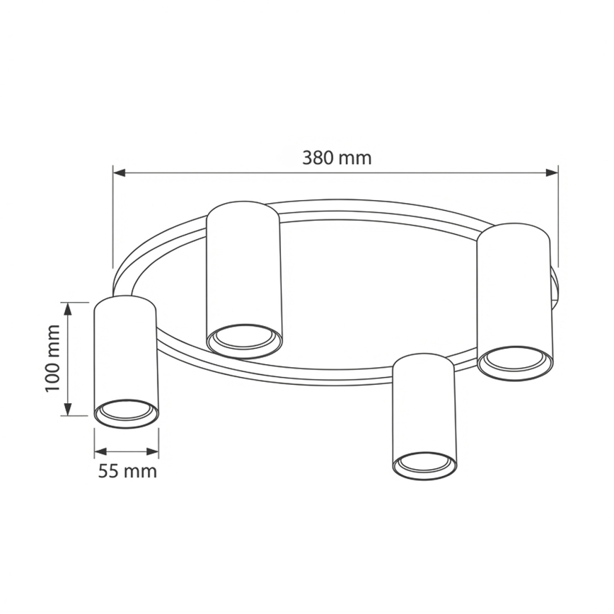 Brilagi - LED RGBW Dæmpbar loftlampe SELE 4xGU10/6,5W/230V 2700-6500K hvid