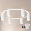 Brilagi - LED RGBW Dæmpbar loftlampe SELE 6xGU10/6,5W/230V 2700-6500K hvid + fjernbetjening