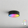 BRILAGI - LED RGBW dæmpbar loftlampe til badeværelse CLARE 1xE27/12W/230V 2700-6500K Ø 20 cm IP54 sort