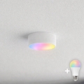 Brilagi - LED RGBW dæmpbar loftlampe til badeværelse CLARE 1xE27/9W/230V 2700–6500K Ø20 cm IP54 Wi-Fi hvid