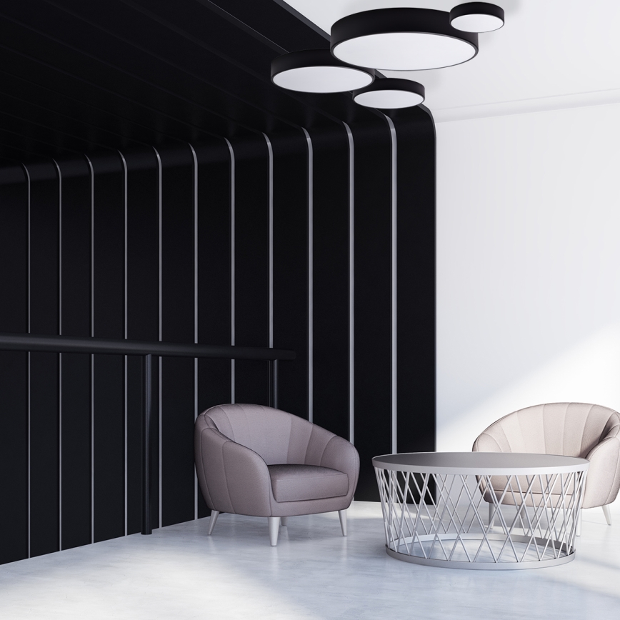 Brilagi - LED RGBW dæmpbar loftlampe til badeværelse CLARE 2xE27/9W/230V 2700-6500K Ø 30 cm IP54 Wi-Fi sort