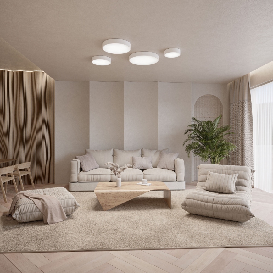 Brilagi - Dæmpbar LED RGBW badeværelsesloftlampe CLARE 3xE27/9W/230V 2700-6500K Ø 40 cm IP54 Wi-Fi hvid