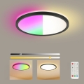 Brilagi - LED RGBW dæmpbar loftlampe ULTRA SLIM LED/18W/230V 2700-6500K Ø 30 cm sort + fjernbetjening