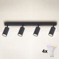 Brilagi - LED RGBW dæmpbar loftspot SELE 4xGU10/4,8W/230V 3000K antracit + fjernbetjening