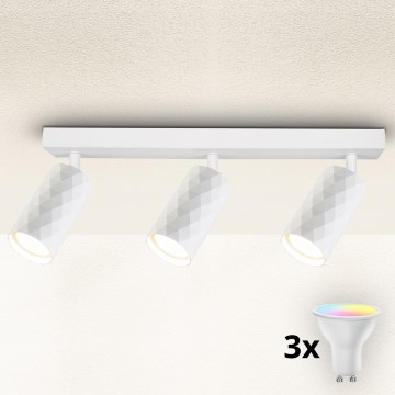 Brilagi - LED RGBW dæmpbar loftspot SELE DIAMANT 3xGU10/6W/230V 3000K Wi-Fi hvid