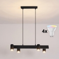 Brilagi - LED RGBW dæmpbar lysekrone på wire SELE 4xGU10/6,5W/230V 2700-6500K sort