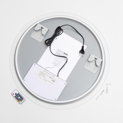 Brilagi - LED RGBW badeværelsesspejl med opvarmning CLARA PRO LED/19W/230V Ø 60 cm IP44 CRI 90 dæmpbart + CCT + fjernbetjening