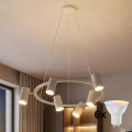 Brilagi - LED RGBW dæmpbar pendel med wireophæng SELE 6xGU10/6,5W/230V 2700-6500K hvid + fjernbetjening