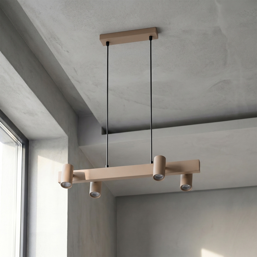 BRILAGI - LED RGBW dæmpbar pendel på kabel SELE 4xGU10/6,5W/230V 2700-6500K beige