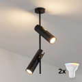 Brilagi - LED RGBW dæmpbar pendel på stang BRANCH 2xGU10/6,5W/230V 2700-6500K sort
