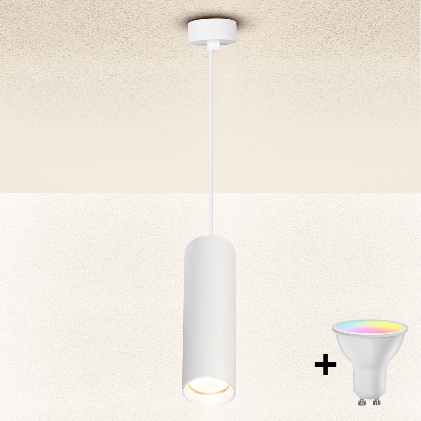 Brilagi - LED RGBW dæmpbar pendel på wire SELE 1xGU10/6,5W/230V 2700-6500K hvid