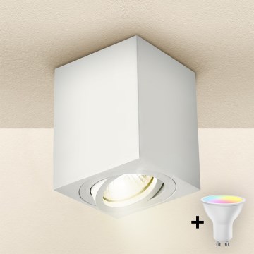 Brilagi - LED RGBW dæmpbar spot MIA 1xGU10/30W/230V 3000K Wi-Fi 100x80 mm hvid