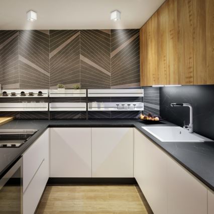 Brilagi - LED RGBW dæmpbar spotlampe MIA 1xGU10/4,8W/230V 3000K 84x80 mm hvid + fjernbetjening