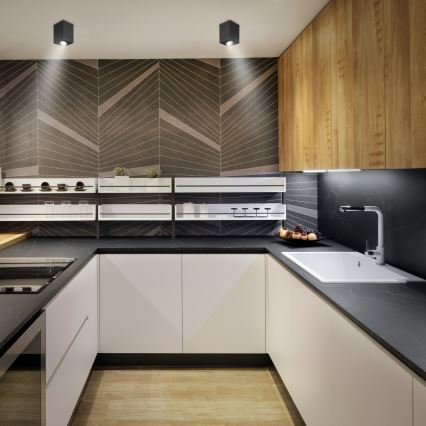 Brilagi - LED RGBW dæmpbar spot MIA 1xGU10/6W/230V 3000K 100x80 mm sort + fjernbetjening