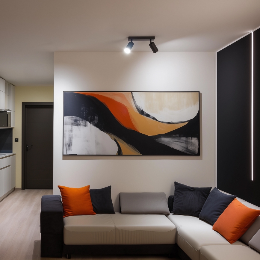 Brilagi - LED RGBW Dæmpbar spotarmatur SELE 2xGU10/6W/230V 3000K antracit + fjernbetjening