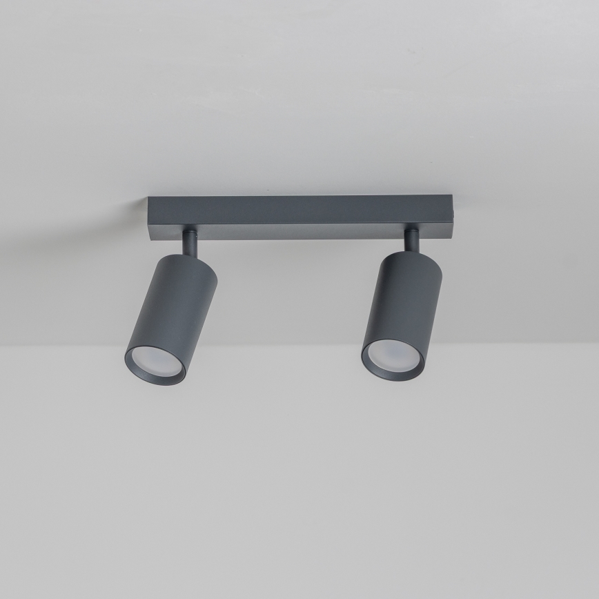 Brilagi - LED RGBW Dæmpbar spotarmatur SELE 2xGU10/6W/230V 3000K antracit + fjernbetjening