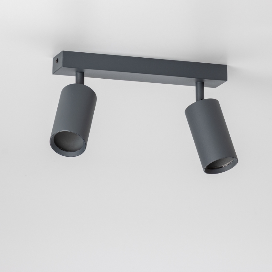 Brilagi - LED RGBW Dæmpbar spotarmatur SELE 2xGU10/6W/230V 3000K antracit + fjernbetjening