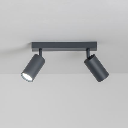 Brilagi - LED RGBW Dæmpbar spotarmatur SELE 2xGU10/6W/230V 3000K antracit + fjernbetjening