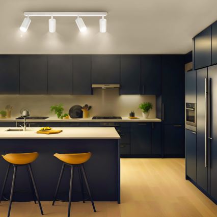 Brilagi - LED RGBW dæmpbar spotlampe SELE 4xGU10/6W/230V 3000K hvid + fjernbetjening