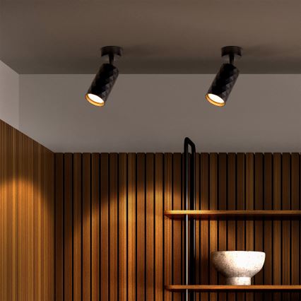 Brilagi - LED RGBW dæmpbar spotlampe SELE DIAMANT 1xGU10/6W/230V 3000K sort + fjernbetjening