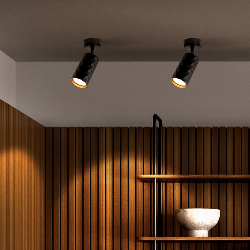 Brilagi - LED RGBW dæmpbar spotlampe SELE DIAMANT 1xGU10/6W/230V 3000K sort + fjernbetjening