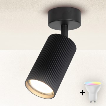 Brilagi - LED RGBW dæmpbar spot SELE MODERN 1xGU10/4,8W/230V 3000K sort + fjernbetjening
