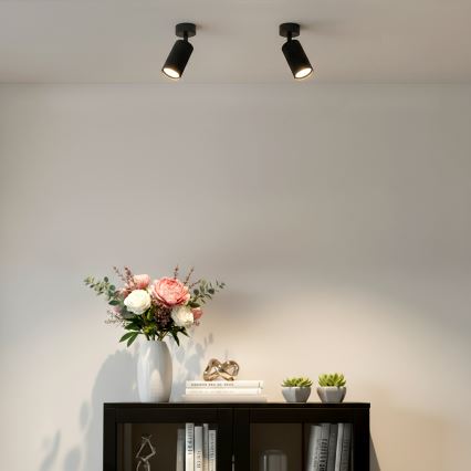 Brilagi - LED RGBW dæmpbar spot SELE MODERN 1xGU10/4,8W/230V 3000K sort + fjernbetjening