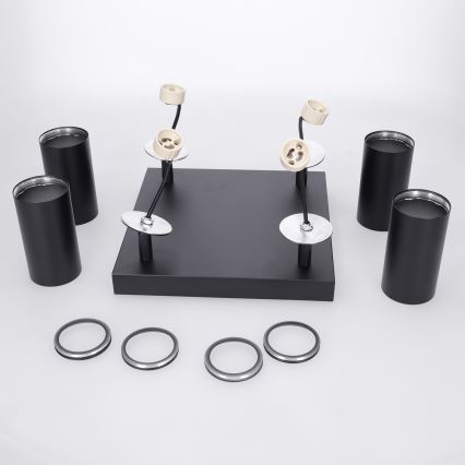 Brilagi - LED RGBW dæmpbar spotlampe SELE SQUARE 4xGU10/6,5W/230V 2700-6500K sort