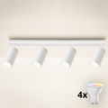 Brilagi - LED RGBW dæmpbar spotarmatur SELE MODERN 4xGU10/4,8W/230V 3000K hvid + fjernbetjening