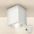 Brilagi - LED RGBW dæmpbar spotlampe MIA 1xGU10/6W/230V 3000K 100x80 mm hvid + fjernbetjening