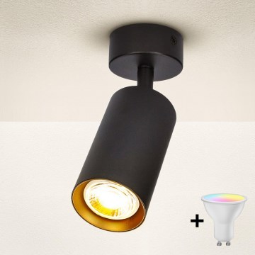 Brilagi - LED RGBW dæmpbar spotlampe SELE 1xGU10/6W/230V 3000K sort/guld + fjernbetjening