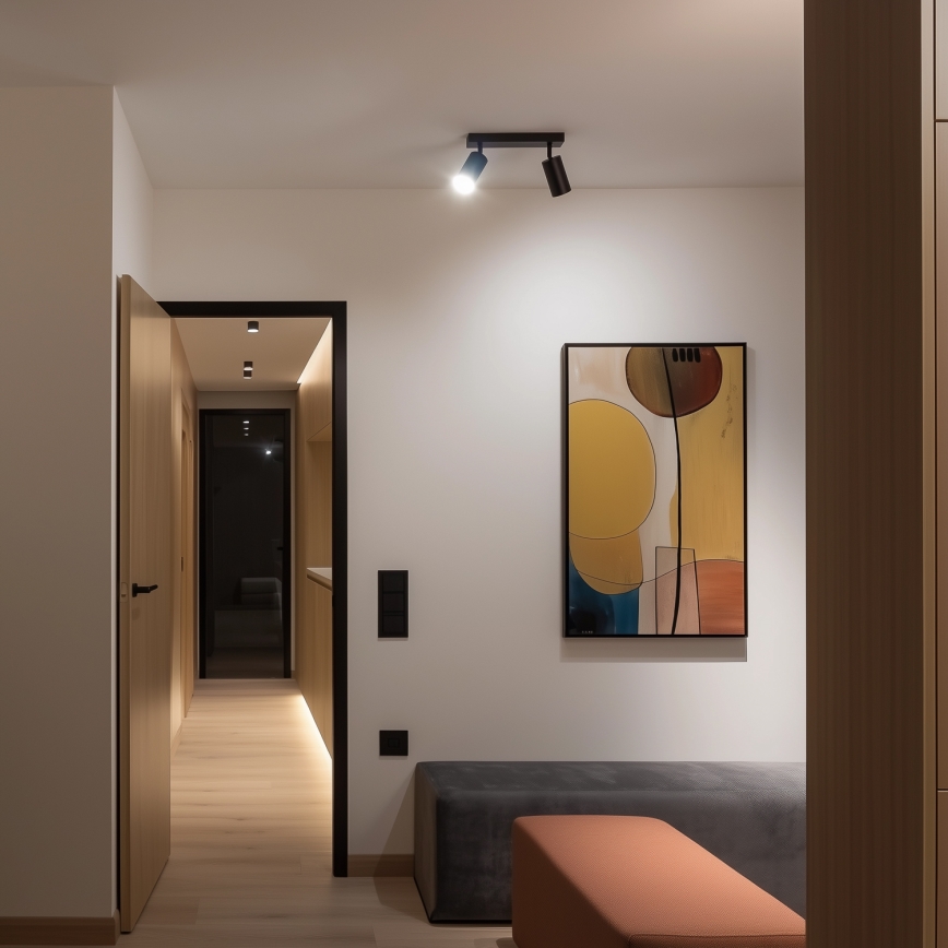 Brilagi - LED RGBW dæmpbar spot SELE 2xGU10/6W/230V 3000K sort/guld + fjernbetjening