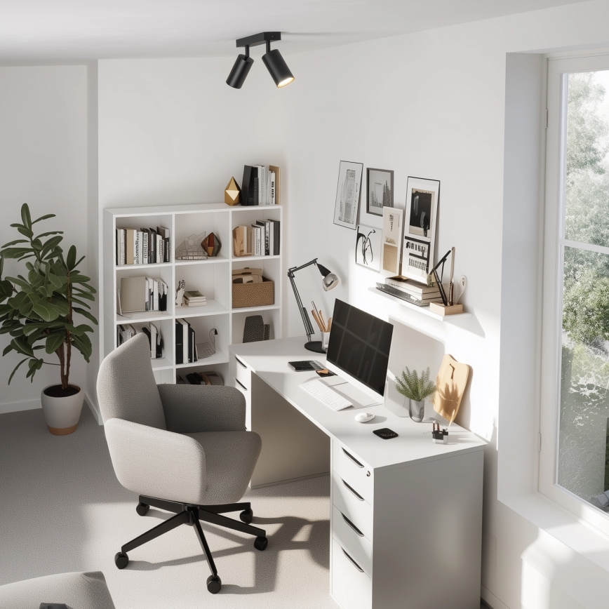 Brilagi - LED RGBW dæmpbar spot SELE 2xGU10/6W/230V 3000K sort/guld + fjernbetjening