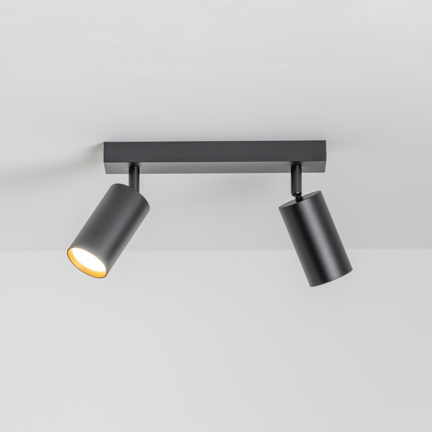 Brilagi - LED RGBW dæmpbar spot SELE 2xGU10/6W/230V 3000K sort/guld + fjernbetjening