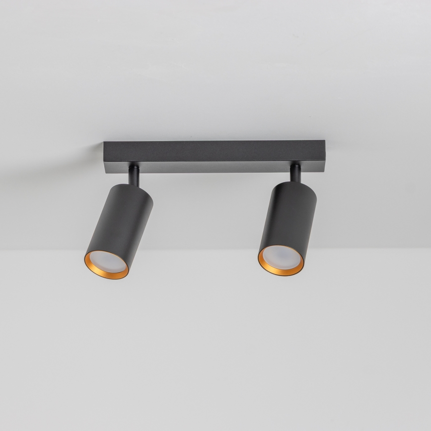 Brilagi - LED RGBW dæmpbar spot SELE 2xGU10/6W/230V 3000K sort/guld + fjernbetjening